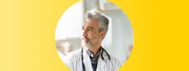 Image of a doctor wearing a stethoscope around his neck