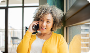 Woman talking on her smartphone