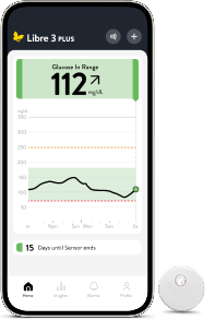 FreeStyle Libre 3 Plus sensor and Libre app