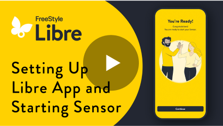 Setting up the FreeStyle Libre 3 app and starting the sensor